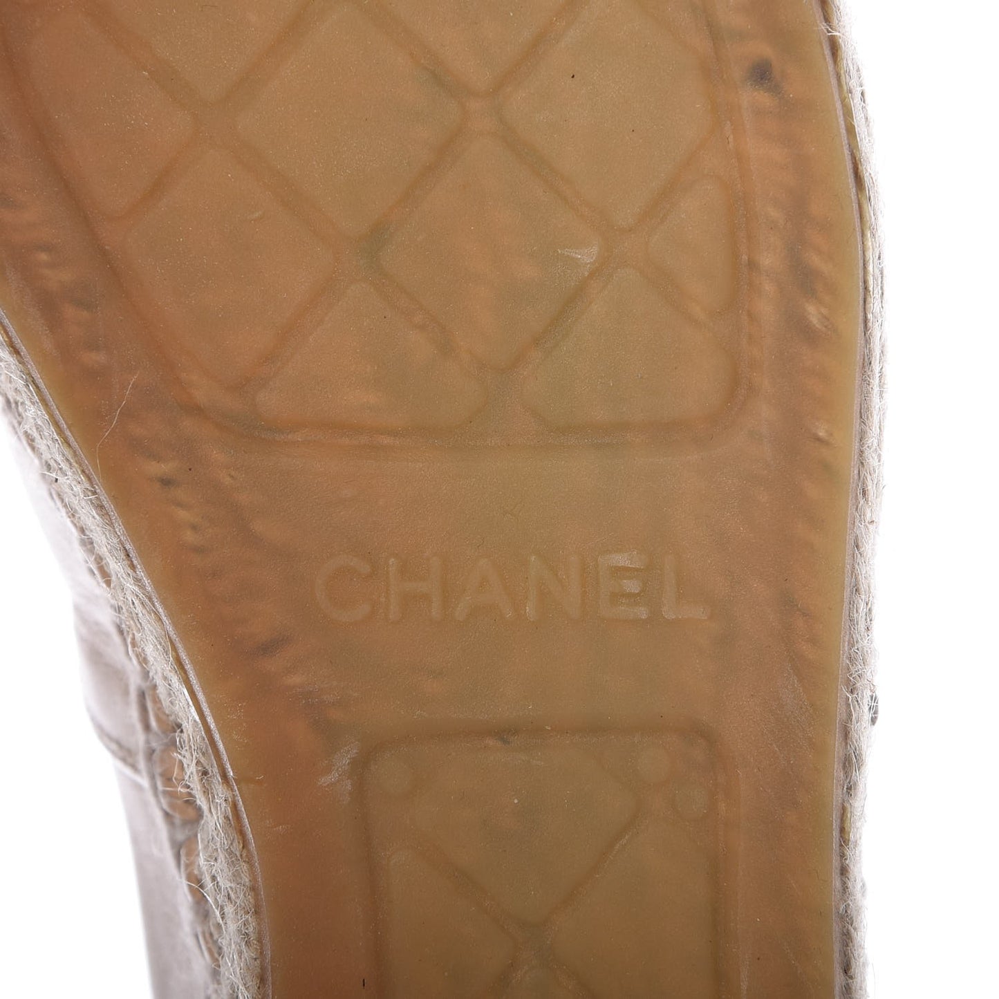 Lambskin CC Espadrilles 39 Beige Black