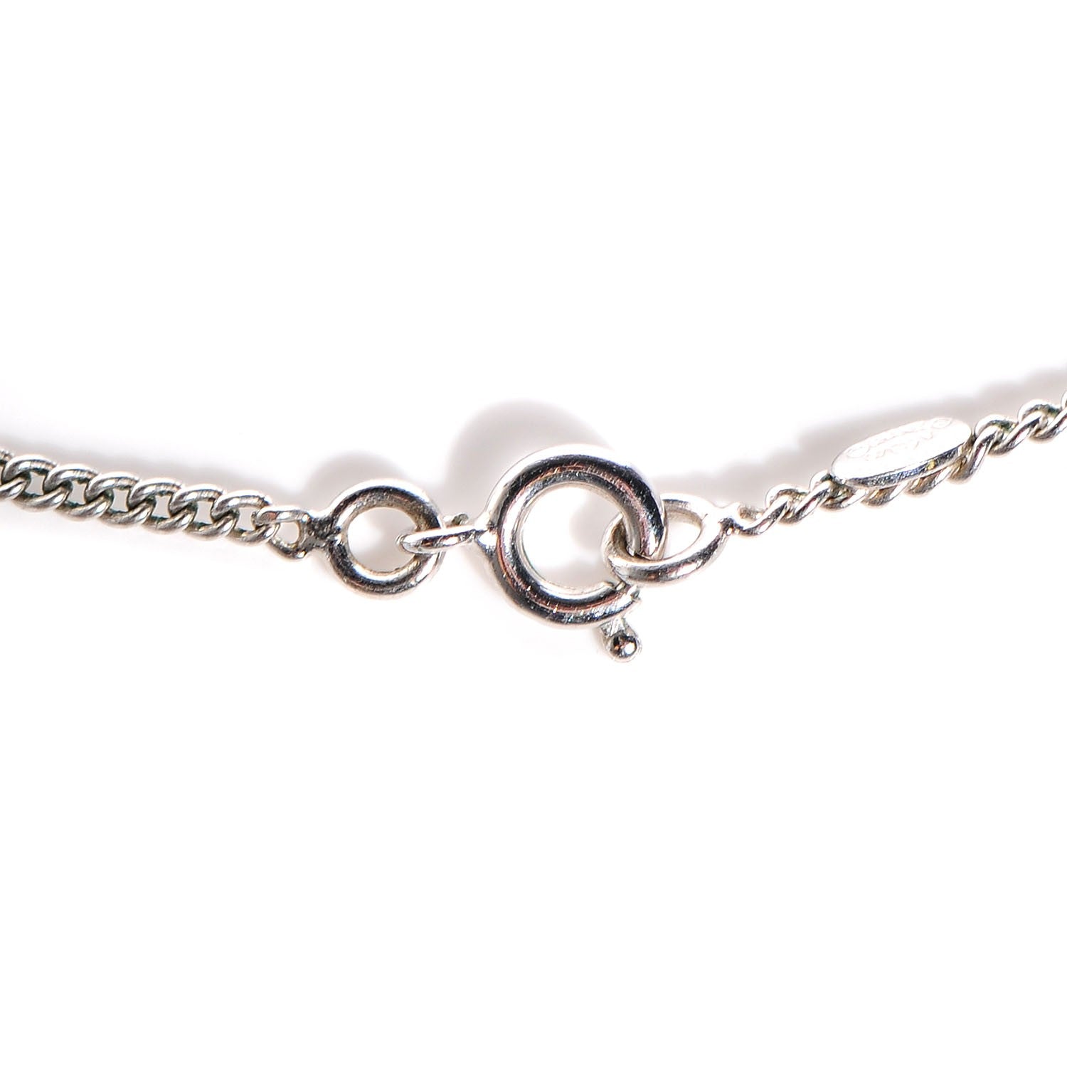 Chanel Crystal Timeless CC Necklace Silver 3 of 4