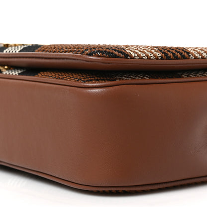 Burberry Calfskin Knit Check Small Lola Bag Dark Birch Brown 8 of 8