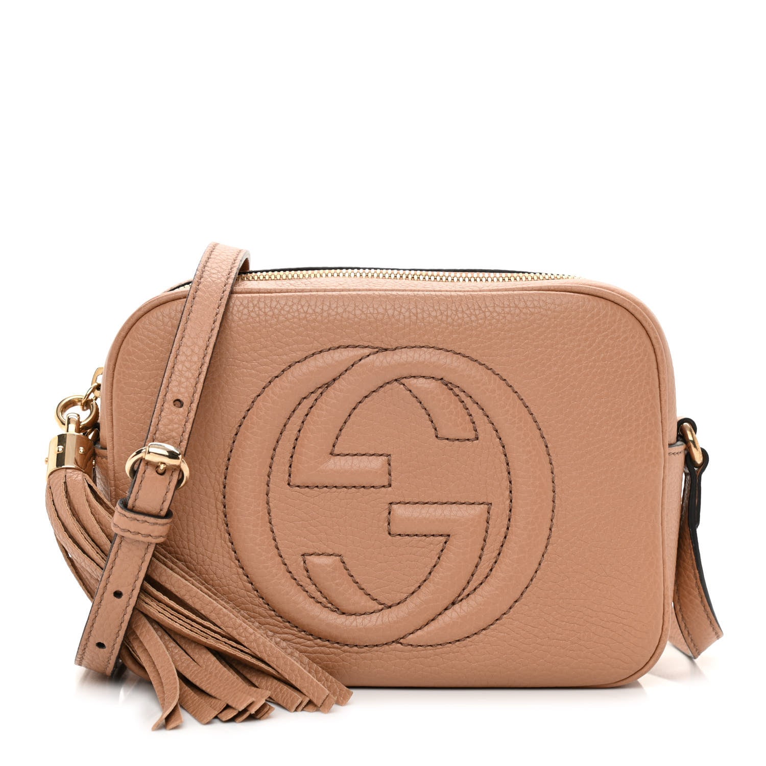 Gucci Pebbled Calfskin Small Soho Disco Bag Rose Beige 1 of 8