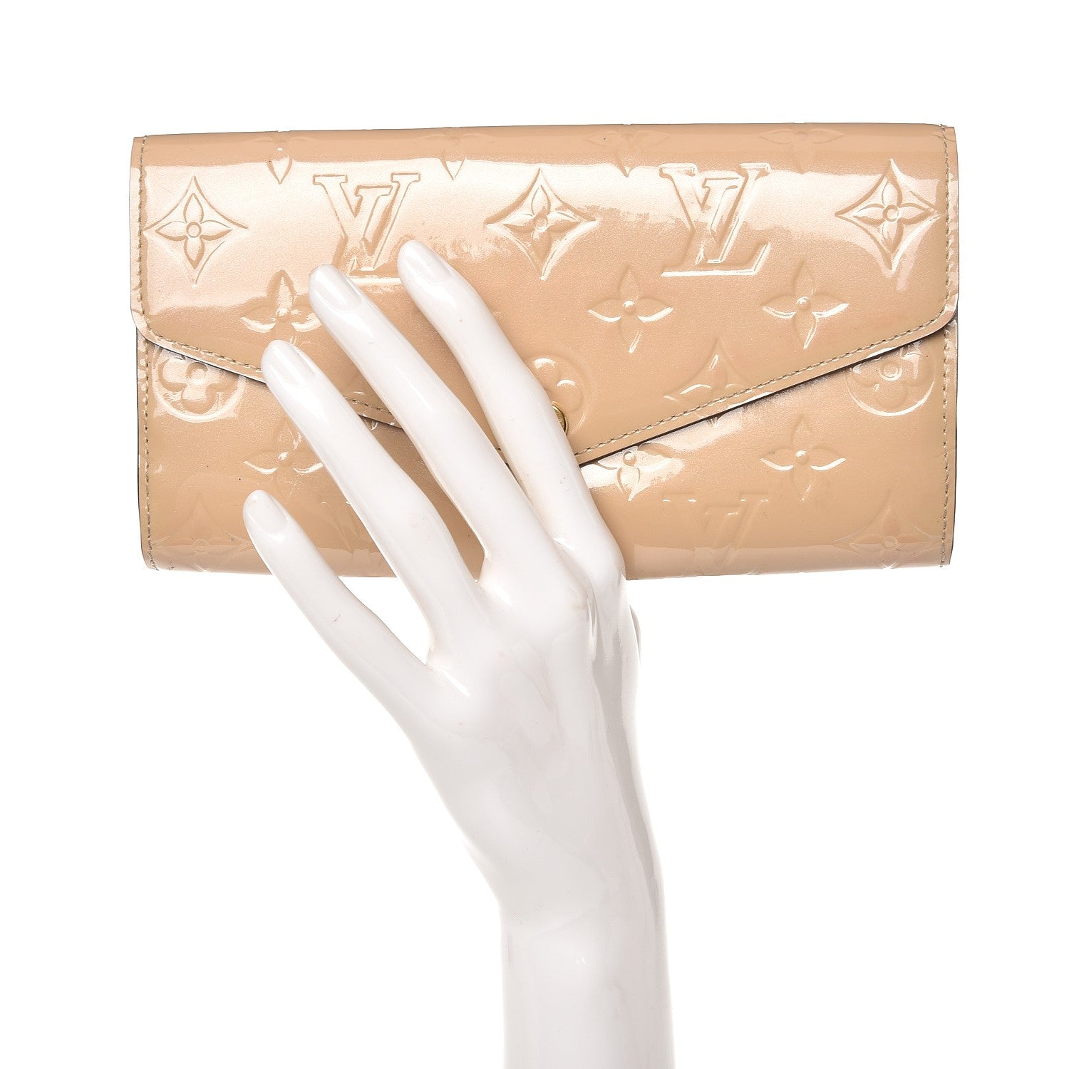 Louis Vuitton Vernis Sarah Wallet NM Dune 2 of 10