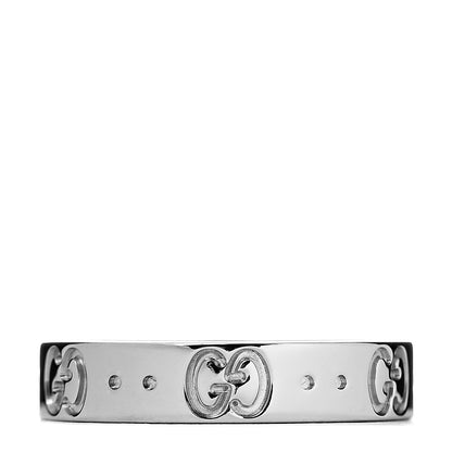 Gucci 18K White Gold 4mm Icon Thin Band Ring 52 6 3 of 4