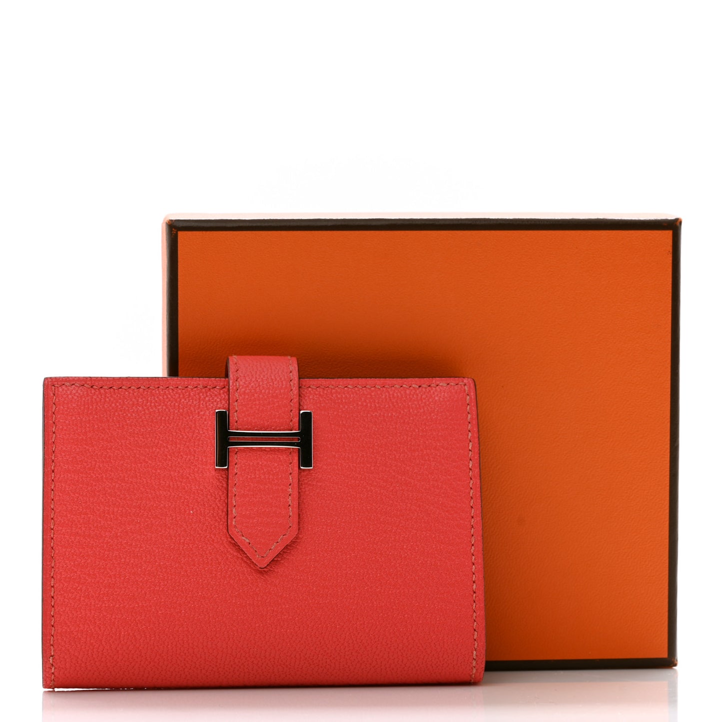 Chevre Mysore Bearn Card Holder Wallet Rose Texas
