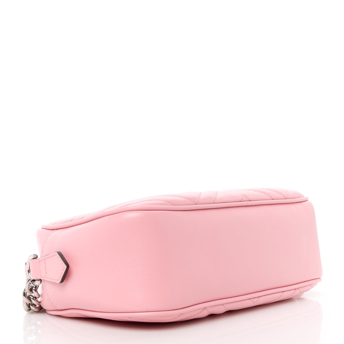 Calfskin Matelasse Small GG Marmont Chain Shoulder Bag Wild Rose