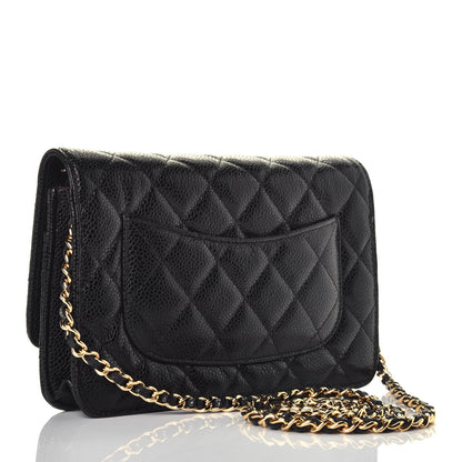 Chanel Caviar Quilted Wallet On Chain WOC Black 3 of 9