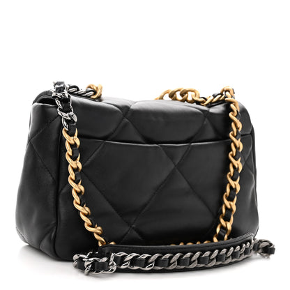 Chanel Lambskin Quilted Medium Chanel 19 Flap Black 3 of 9