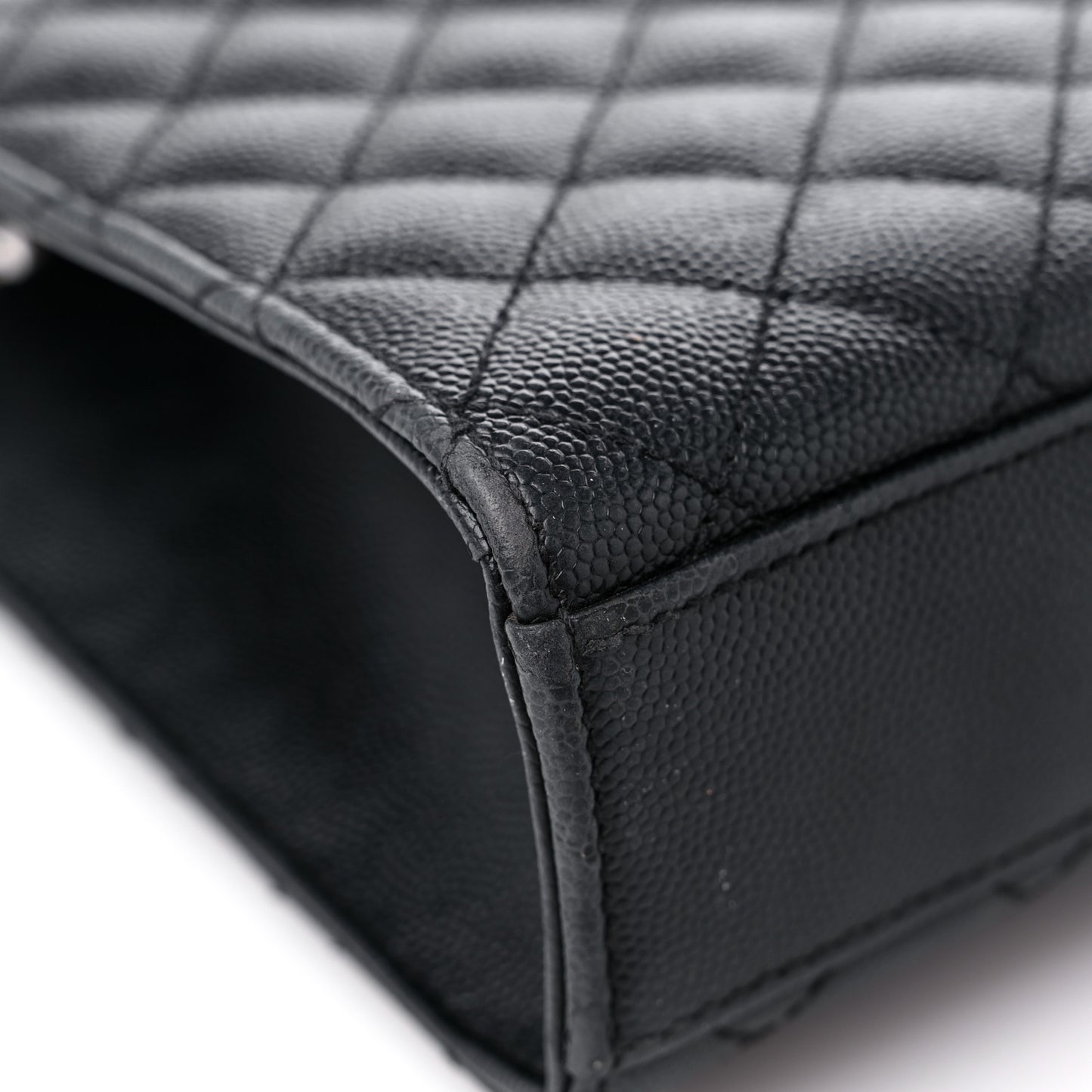 Grain De Poudre Textured Mixed Matelasse Triquilt Medium Monogram Satchel Black