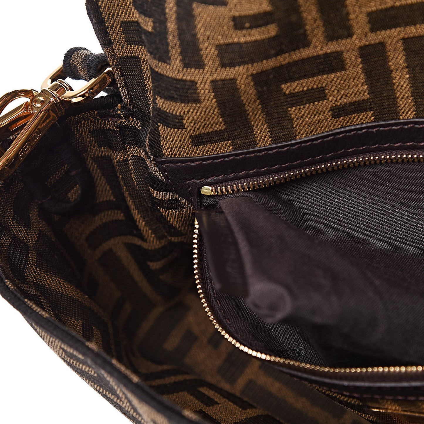 Fabric Jacquard FF 1974 Medium Baguette Tobacco Moro Black