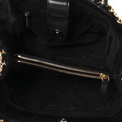 Chanel Calfskin Quilted Small Chain Me Tote Black 5 of 7