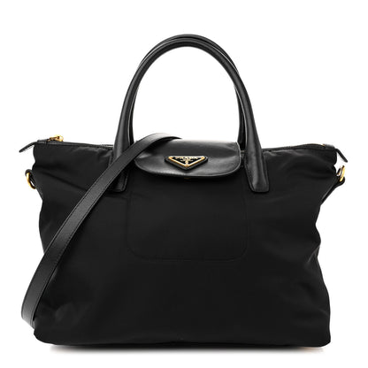 Prada Tessuto Nylon Saffiano Tote Black 1 of 14