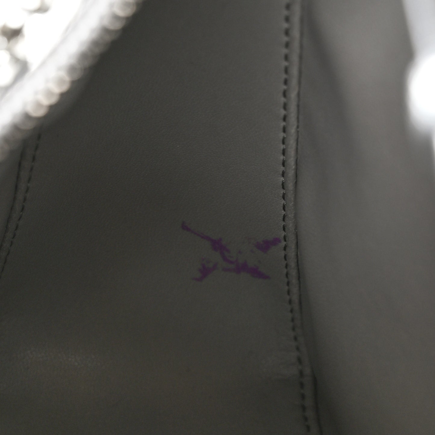 Metallic Lambskin Small Moon Cut Out Shoulder Bag Silvery