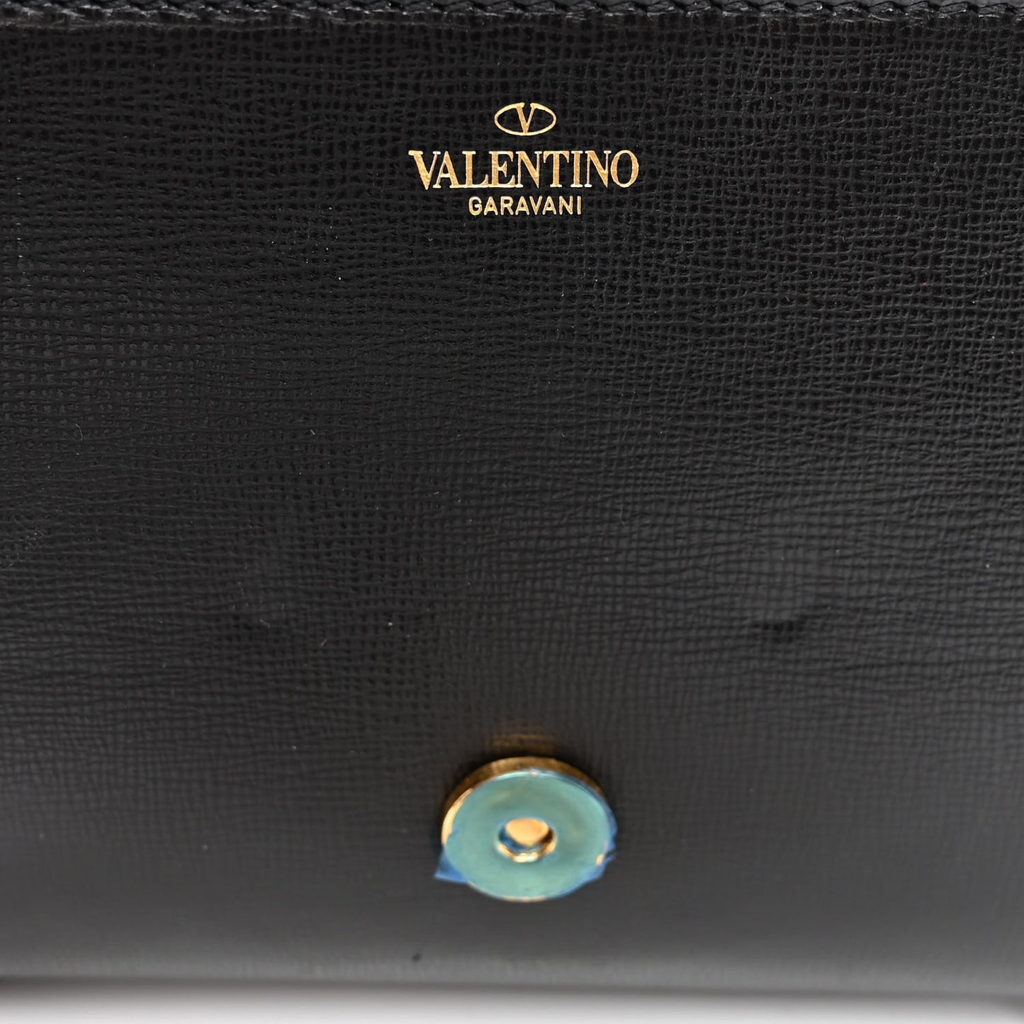Grainy Calfskin Vlogo Stud Sign Shoulder Bag Black
