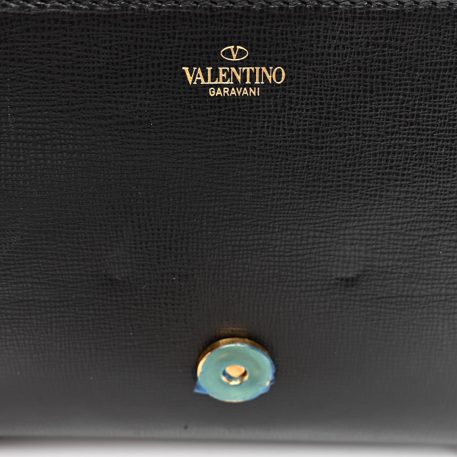 Valentino Garavani Grainy Calfskin Vlogo Stud Sign Shoulder Bag Black 10 of 11