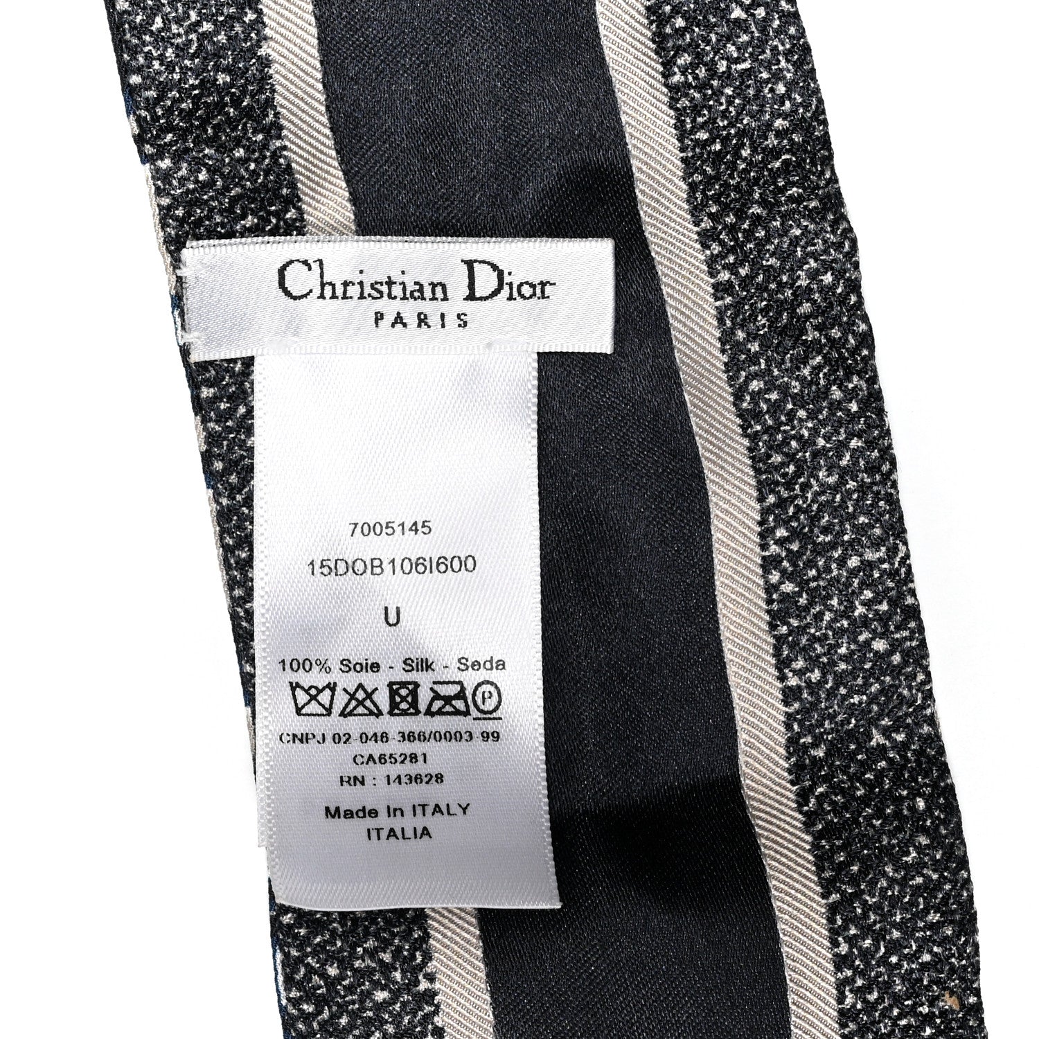Christian Dior Silk Oblique Mitzah Scarf Blue 2 of 3