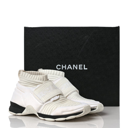 Chanel Stretch Fabric CC Sneakers 36 White 11 of 11