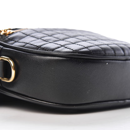 Celine Calfskin Quilted Small C Charm Bag Black 9 of 11