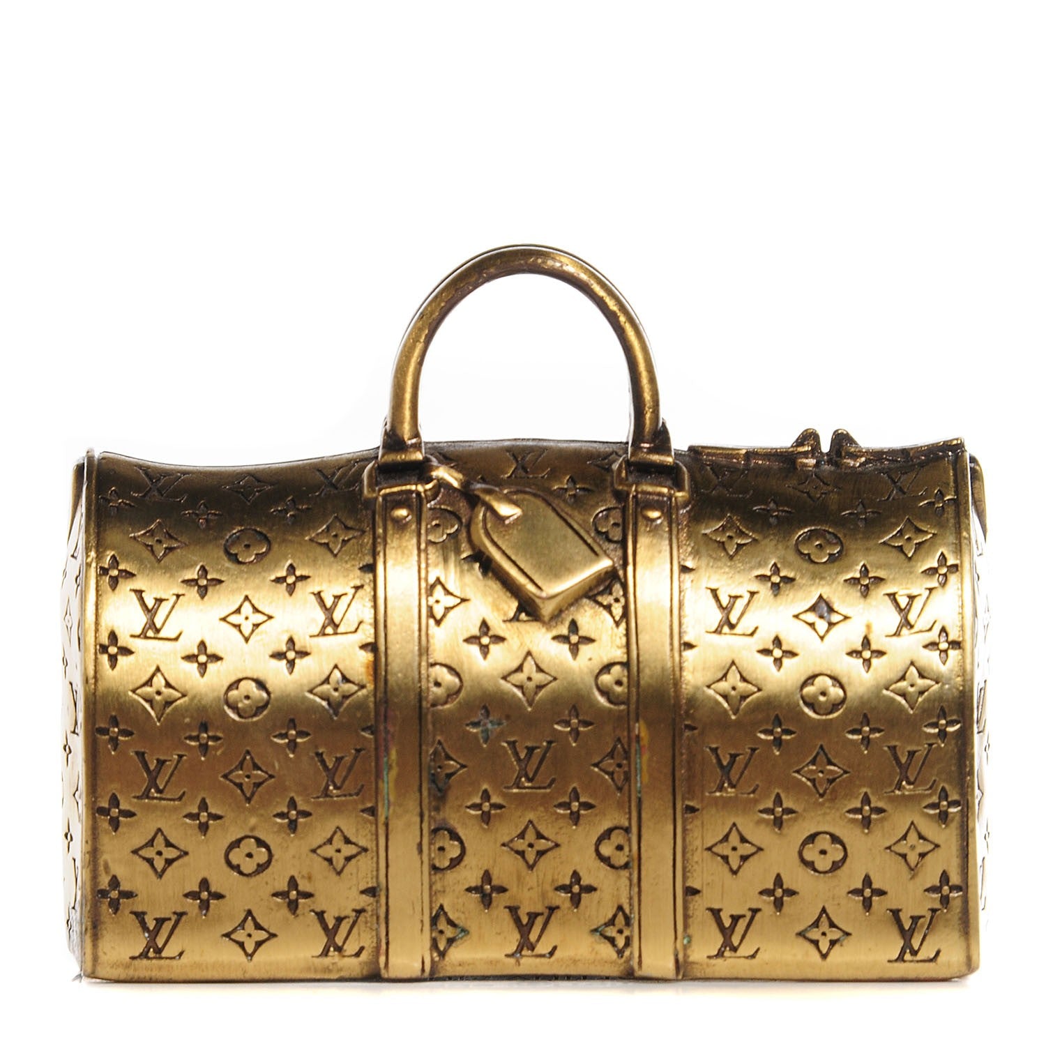 Louis Vuitton Antique Brass Keepall Paperweight 1 of 5
