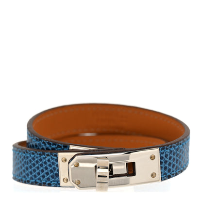 Hermes Lizard Kelly Double Tour Bracelet S Mykonos 1 of 7