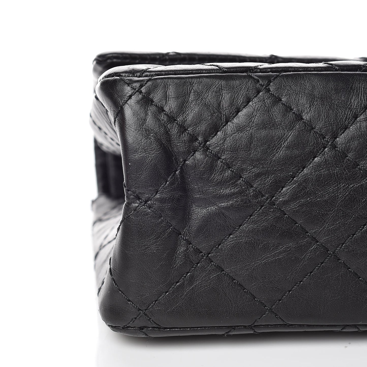 Aged Calfskin Quilted 2.55 Reissue 225 Flap Black