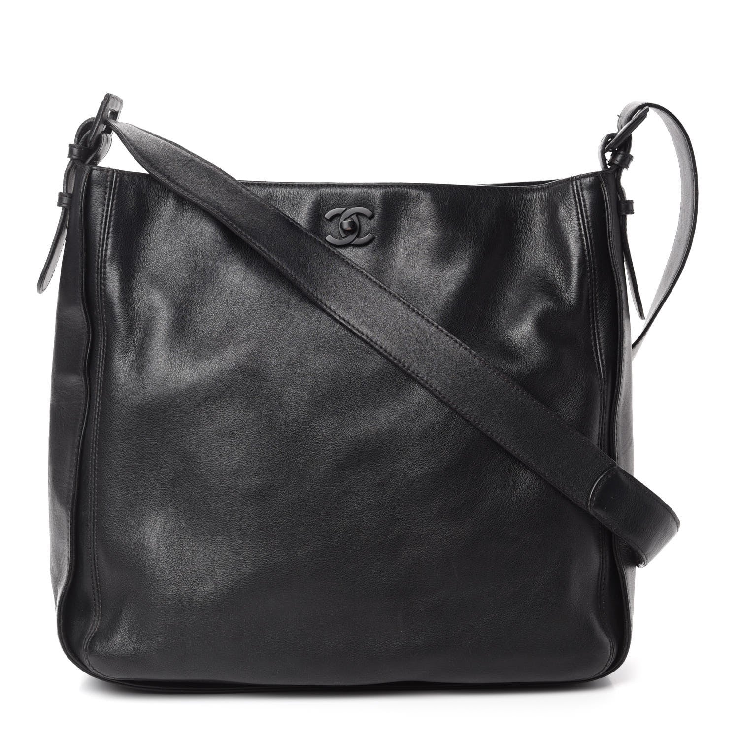 Chanel Calfskin CC Shoulder Bag Black 1 of 10