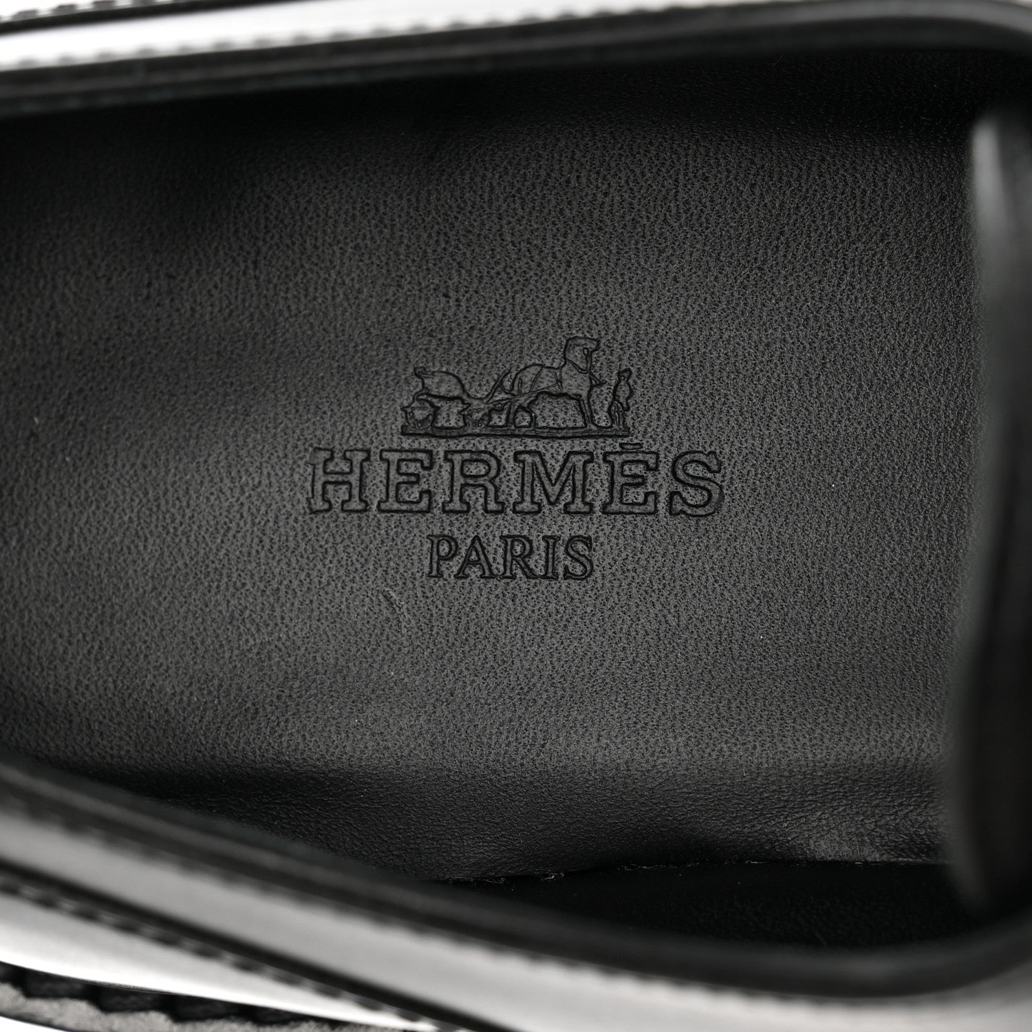 Hermes Glossed Calfskin First Oxford 37.5 Black 7 of 9
