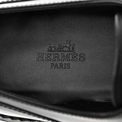 Hermes Glossed Calfskin First Oxford 37.5 Black 7 of 9