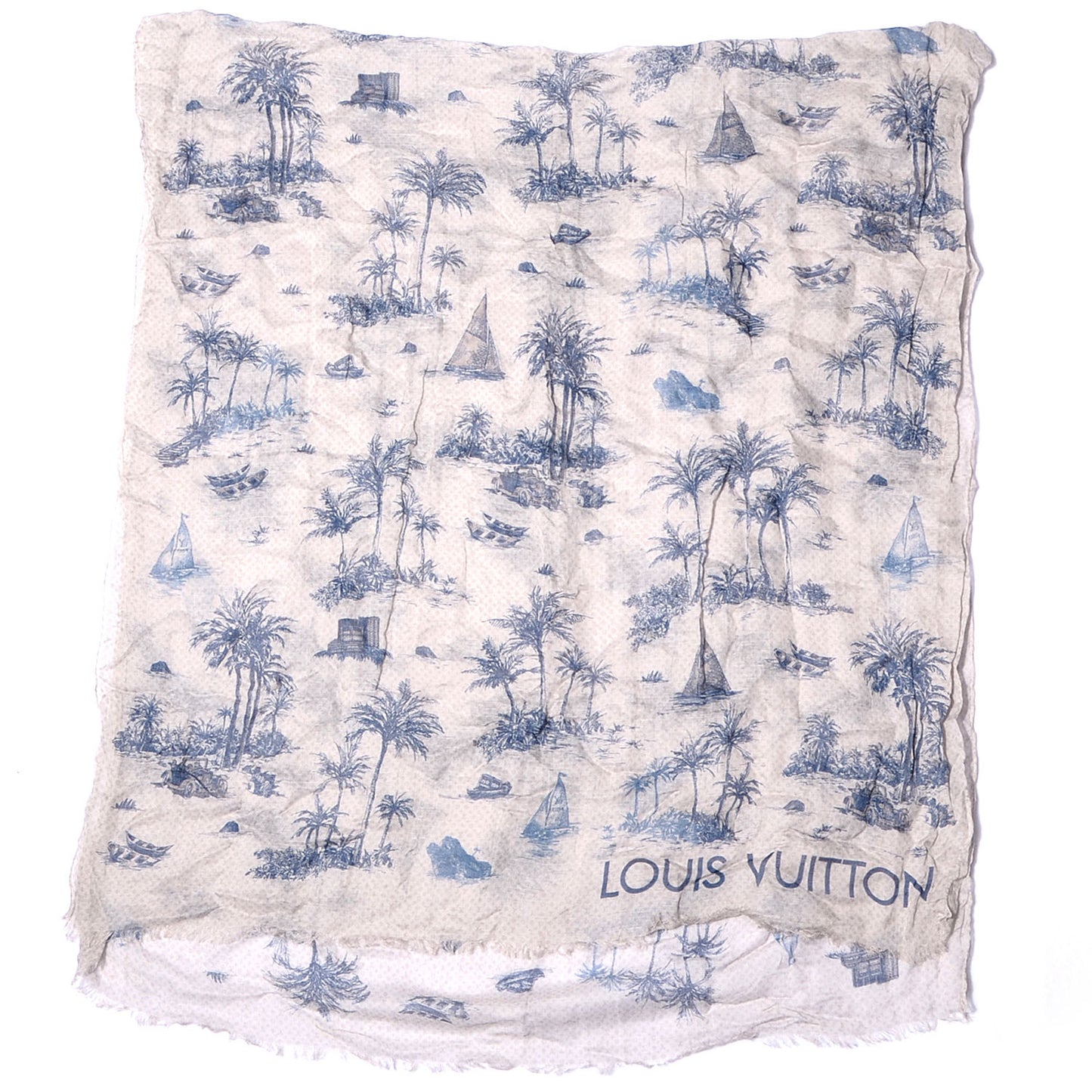 Cotton Linen Toile Etole De Louis Pareo Blue