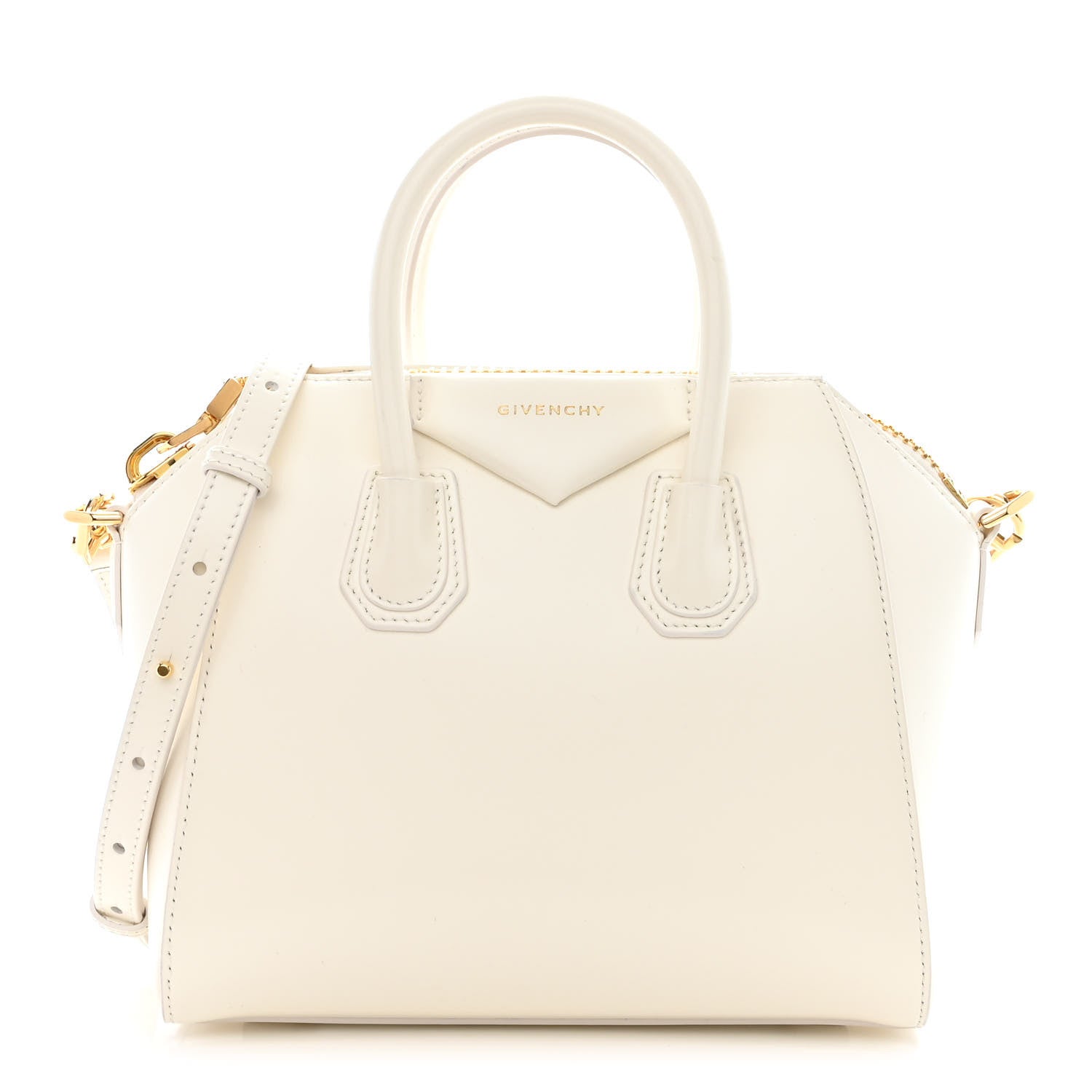 Givenchy Shiny Lord Calfskin Mini Antigona Ivory 1 of 10
