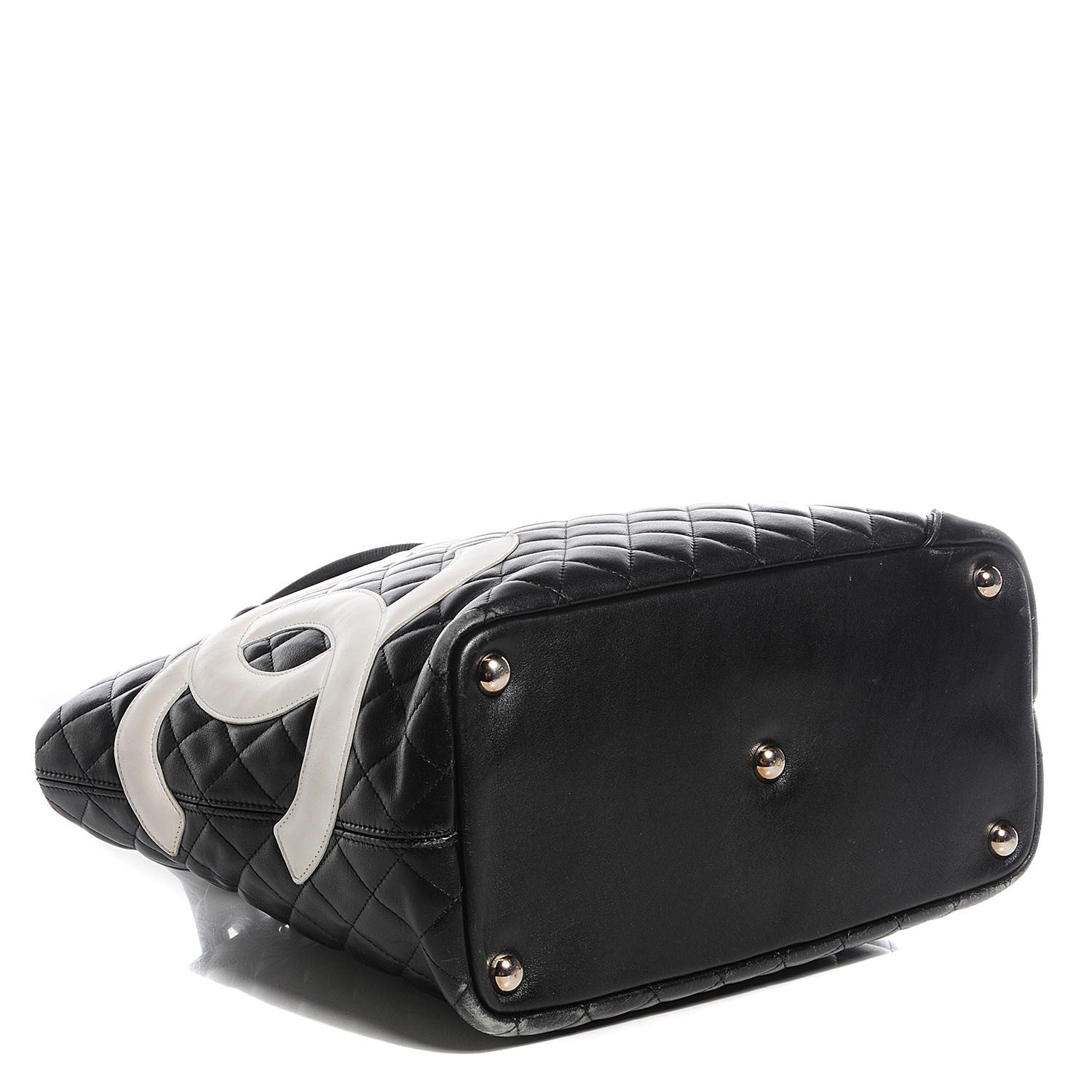 Chanel Calfskin Quilted Large Cambon Tote Black White 4 of 7