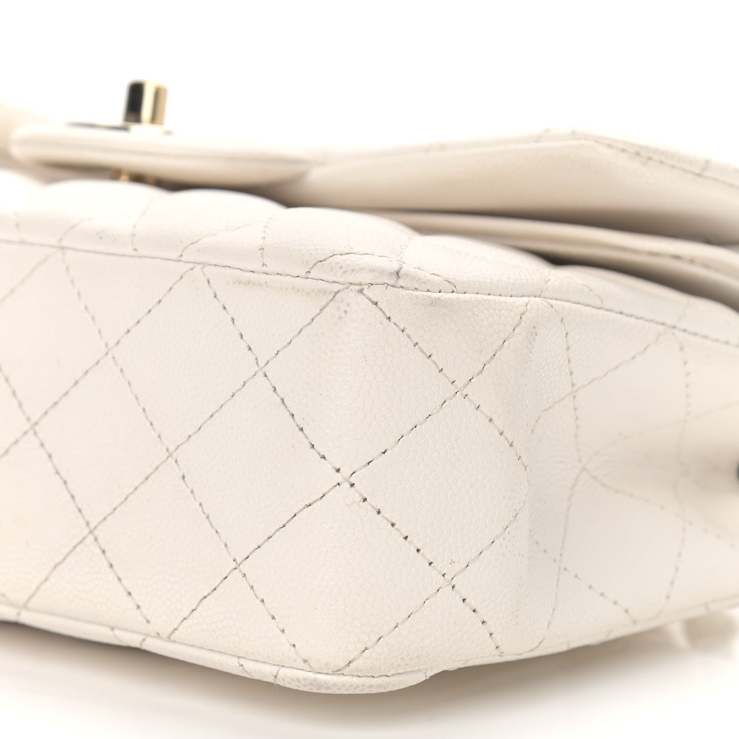 Chanel Caviar Quilted Small Double Flap White 16 of 16