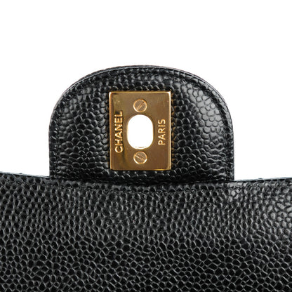 Chanel Caviar Quilted Medium Double Flap Black 8 of 8
