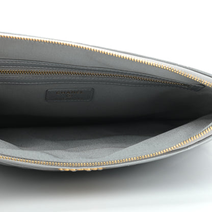 Chanel Metallic Lambskin Quilted Chanel 19 Pouch Silver 5 of 7