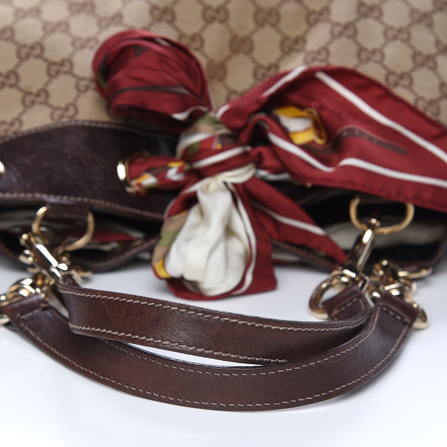 Monogram Large Positano Tote Brown