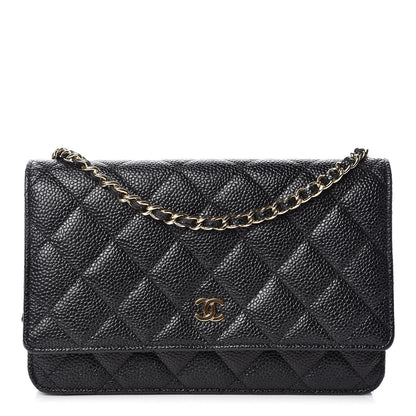 Chanel Caviar Quilted Wallet On Chain WOC Black 1 of 12