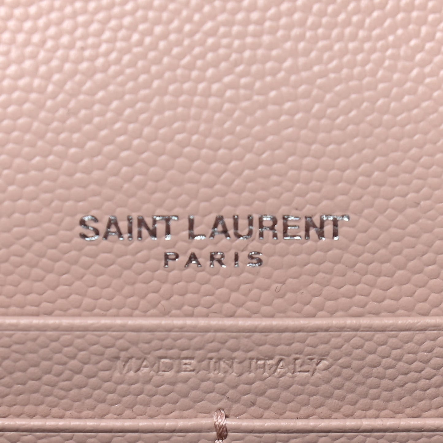 Grain De Poudre Matelasse Chevron Monogram Envelope Chain Wallet Pale Pink