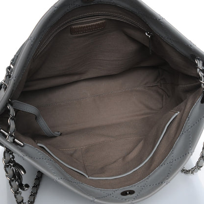 Chanel Calfskin Stitched CC Pocket Hobo Grey 5 of 9
