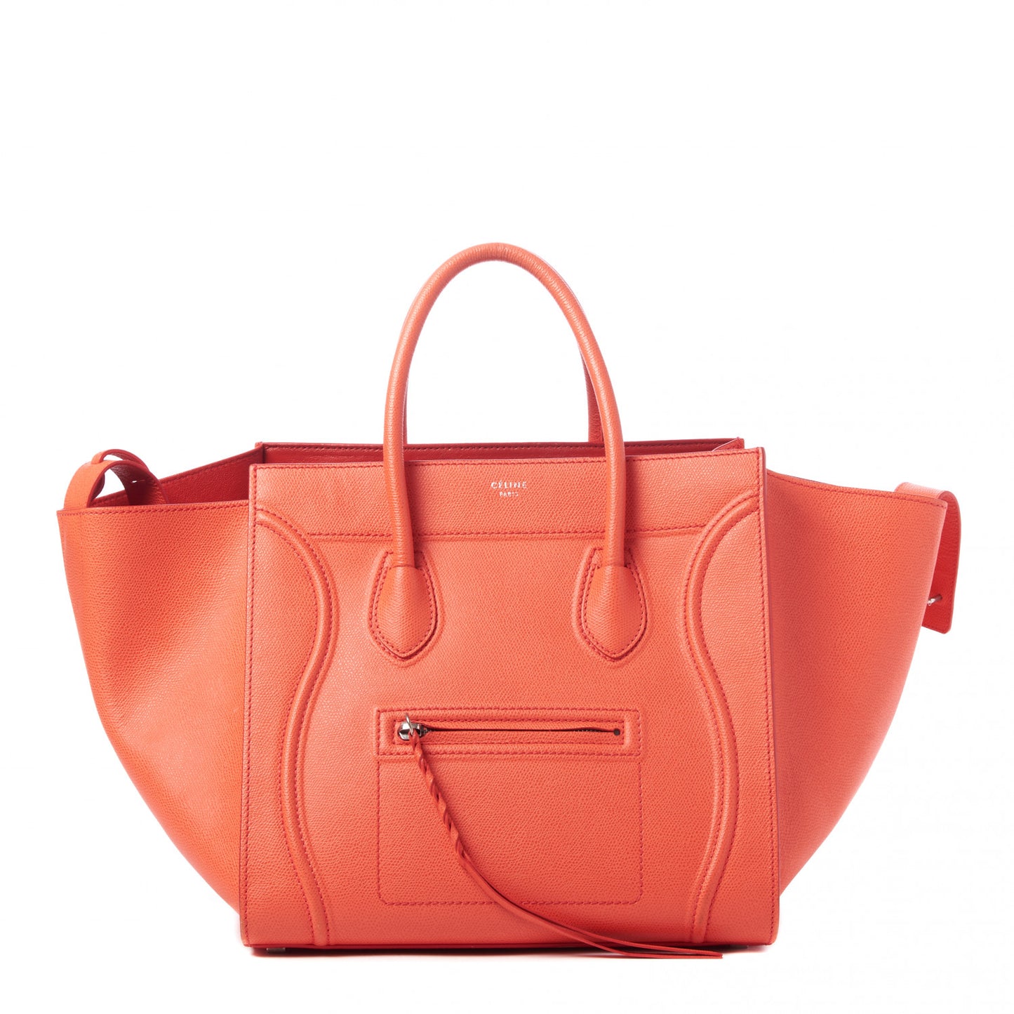 Grained Calfskin Medium Phantom Luggage Coral