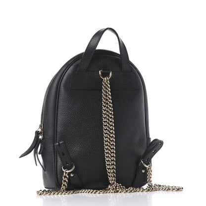 Gucci Pebbled Calfskin Soho Chain Backpack Black 2 of 9
