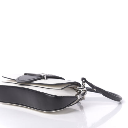 Prada City Calfskin Sidonie Shoulder Bag White Black 8 of 11