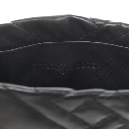 Hermes Suede Goatskin Quilted Fuji Boots 37 Black 6 of 9