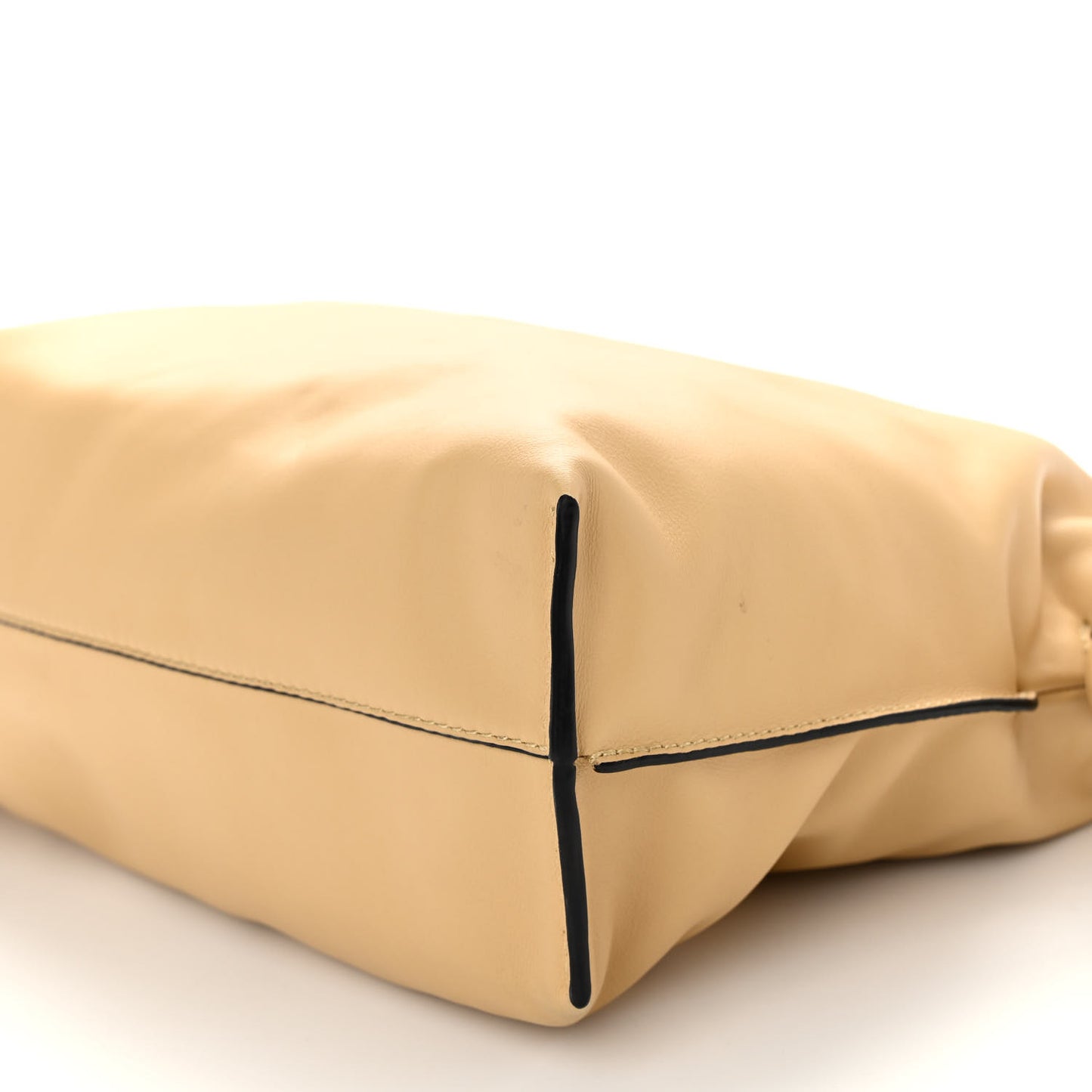 Nappa Flamenco Knot Clutch Dark Butter