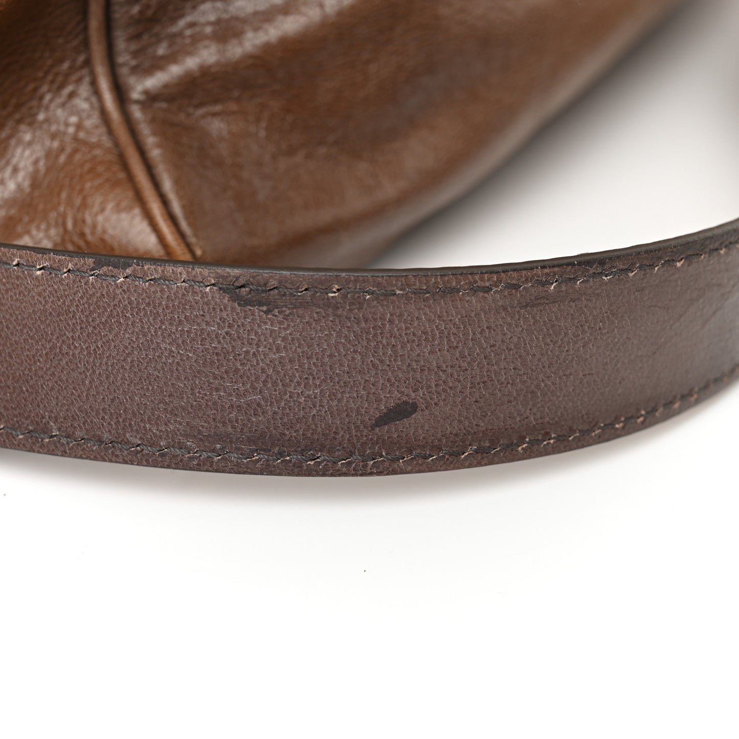 Glazed Goatskin Muse Messenger Brown