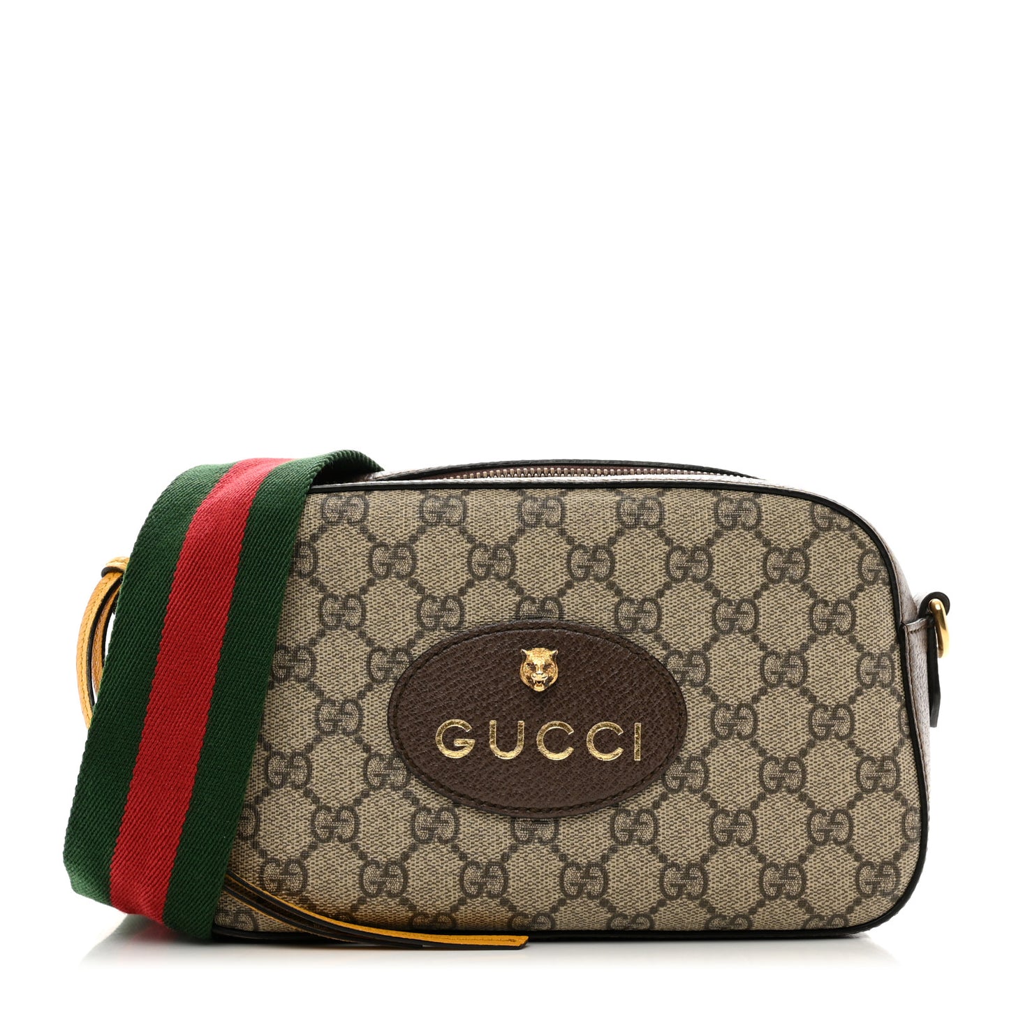 GG Supreme Monogram Web Neo Vintage Shoulder Bag Beige New Acero Crop