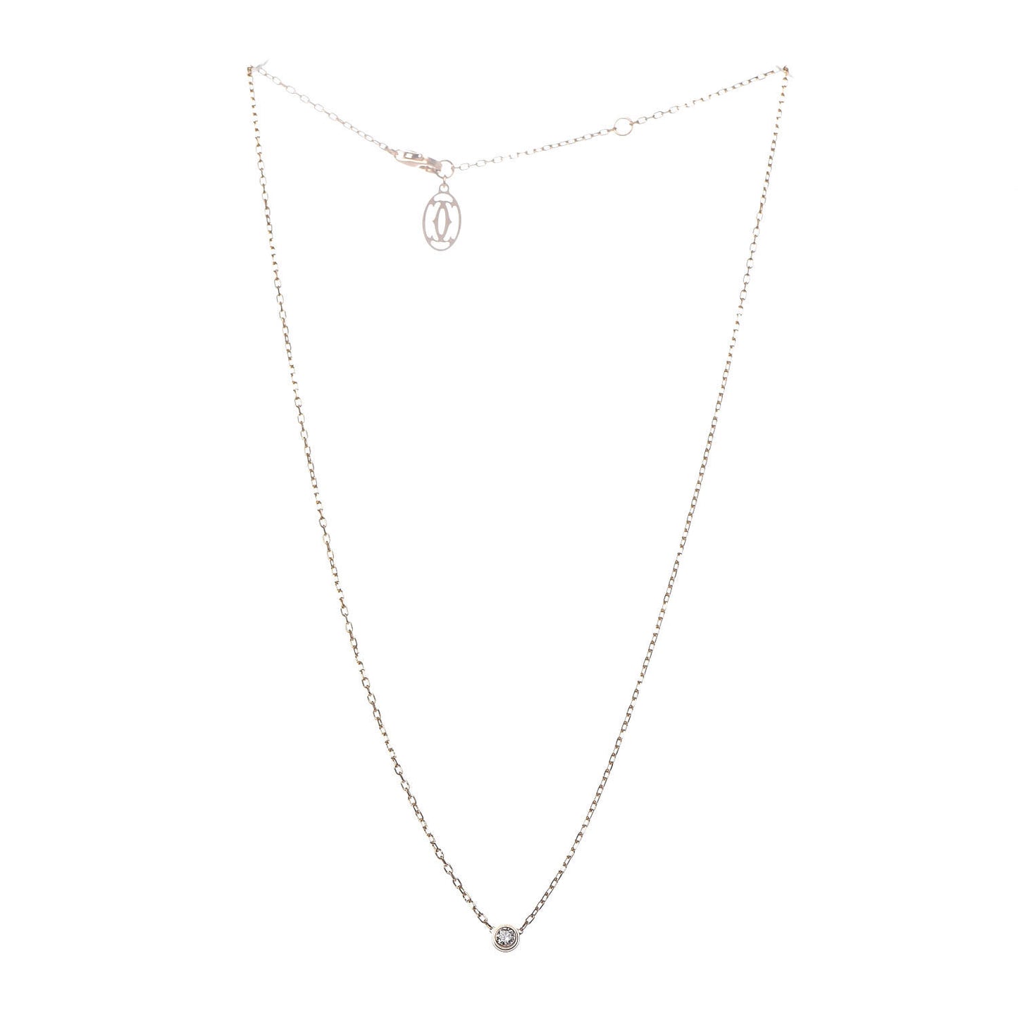 18K Pink Gold Diamond SM D'Amour Pendant Necklace