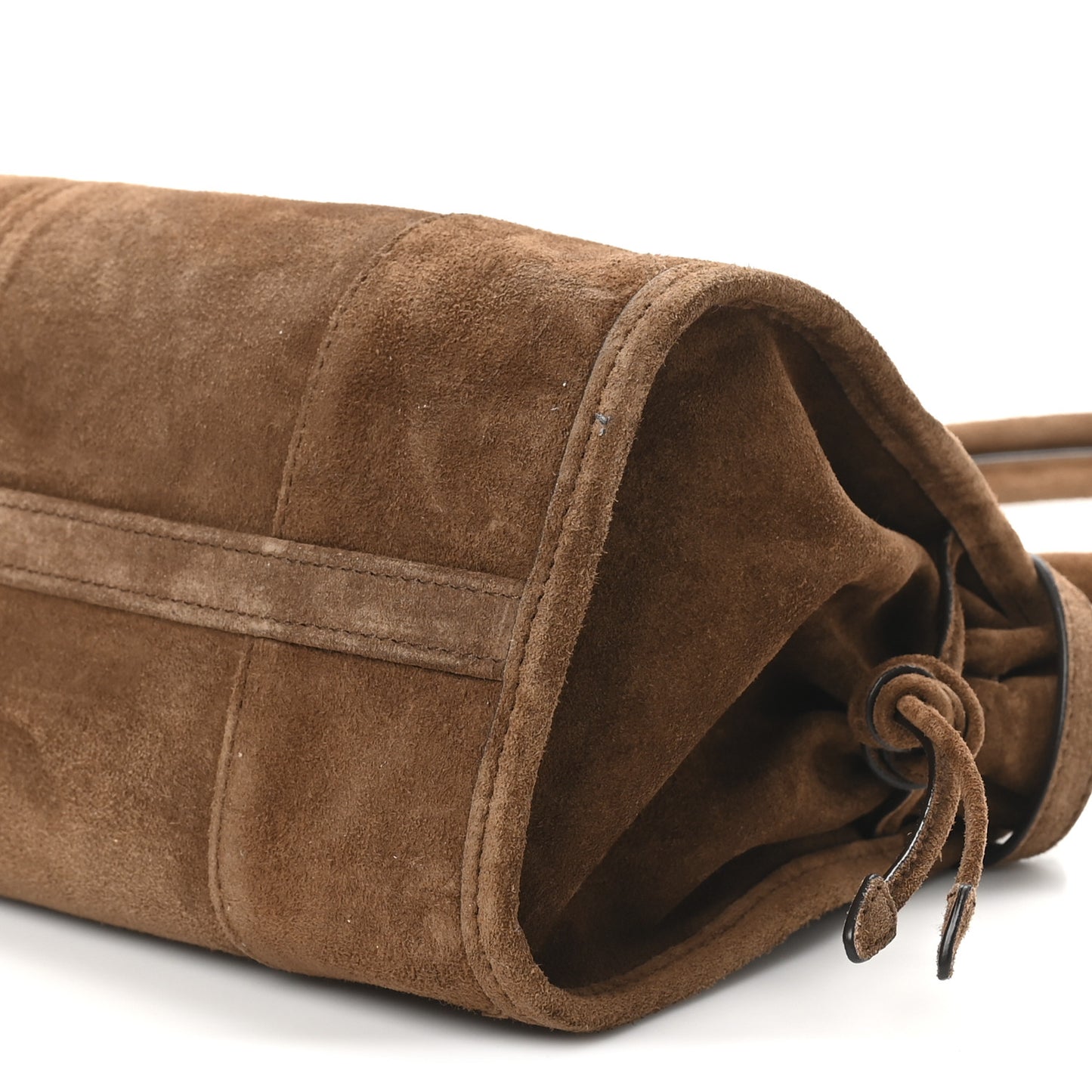 Suede Triangle Medium Bonnie Shoulder Bag Cacao