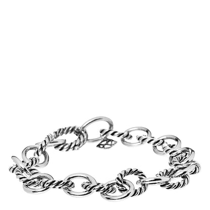 David Yurman Sterling Silver 10mm Medium Oval Link Bracelet 1 of 4