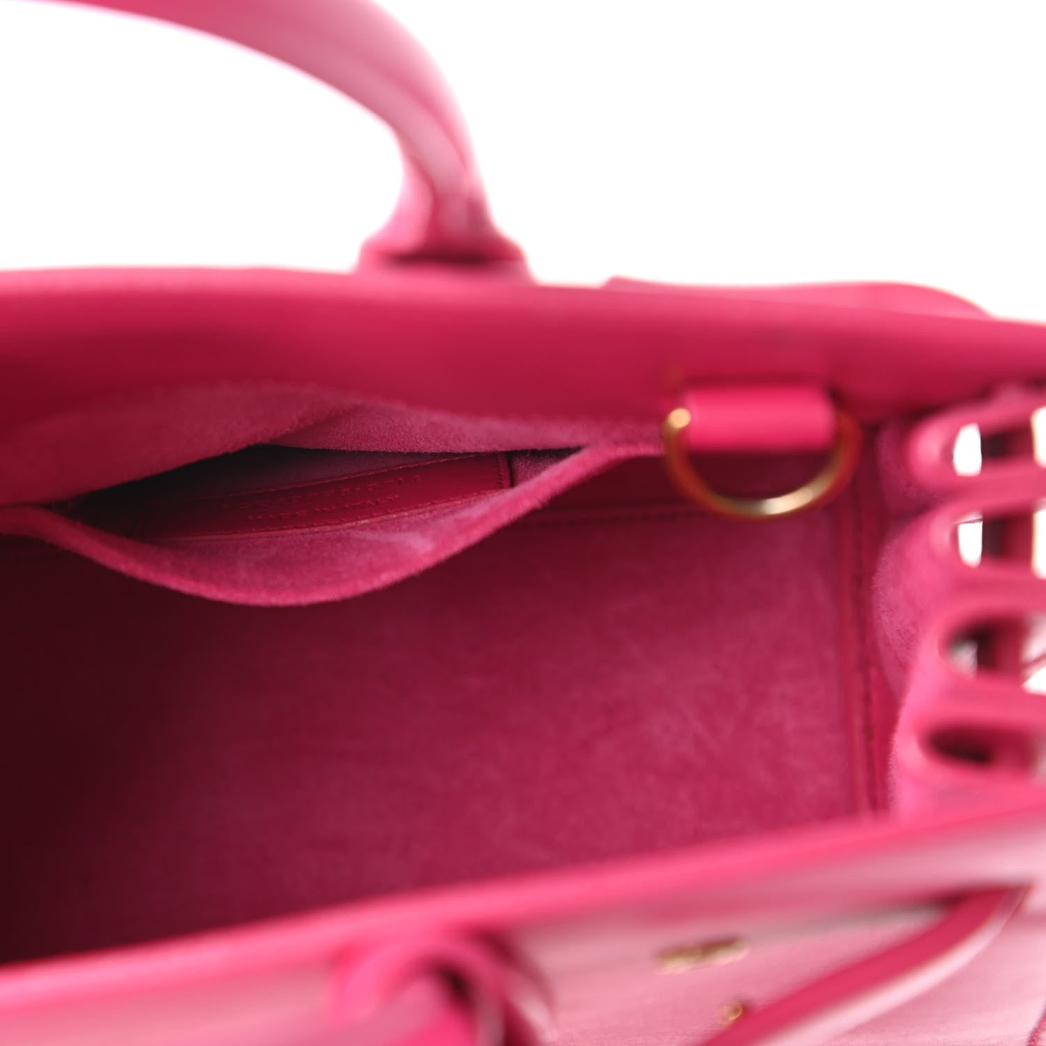 Saint Laurent Calfskin Nano Sac De Jour Lipstick Fuchsia 9 of 11