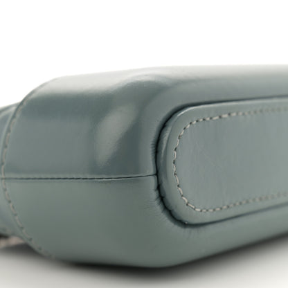 Chanel Aged Calfskin Quilted Small Gabrielle Clutch With Chain Light Blue 10 of 12