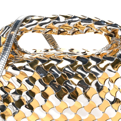 Bottega Veneta Metallic Lambskin Intrecciato Mini Hop Silver Gold 6 of 8