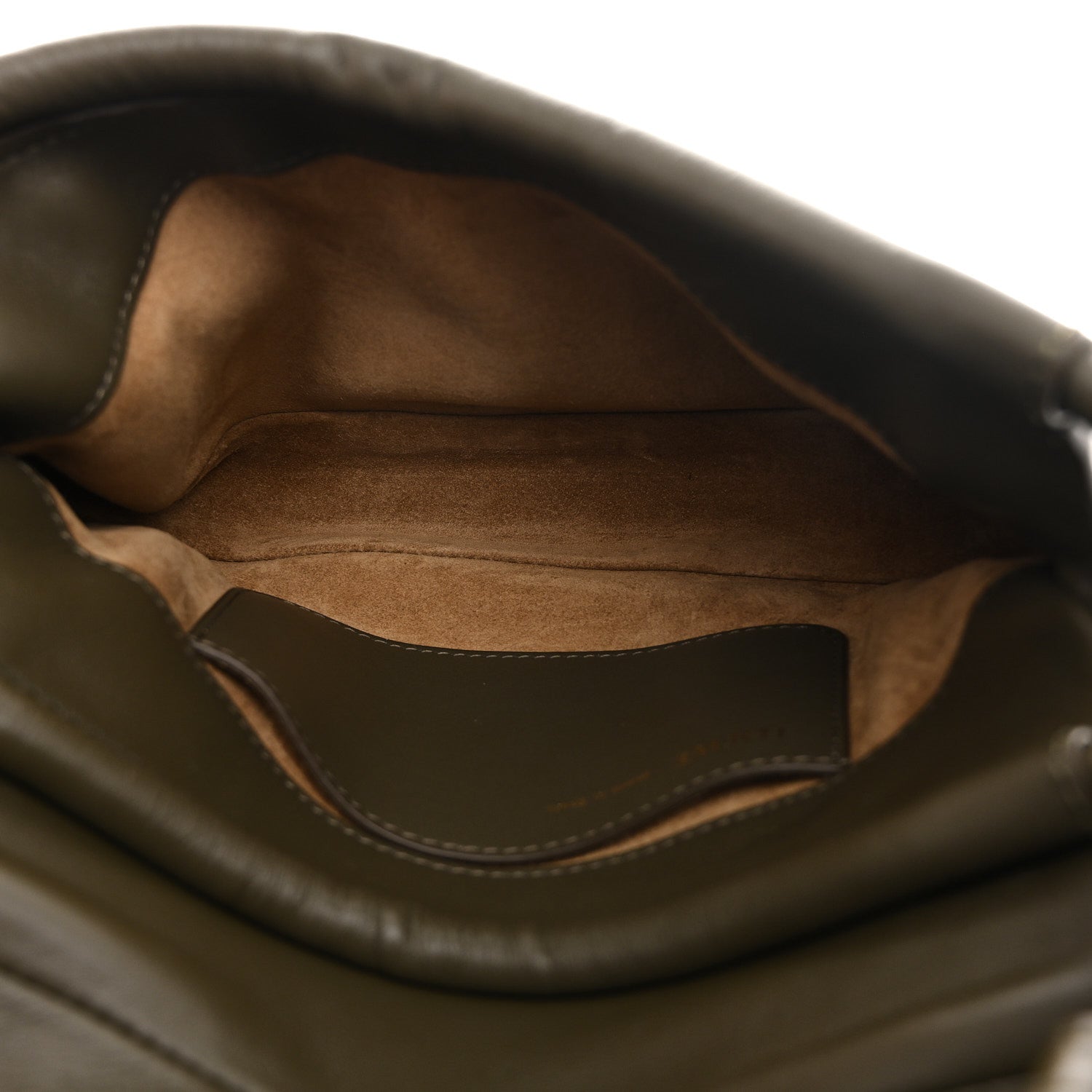 Loewe Shiny Nappa Calfskin Paseo Satchel Dark Khaki 5 of 10